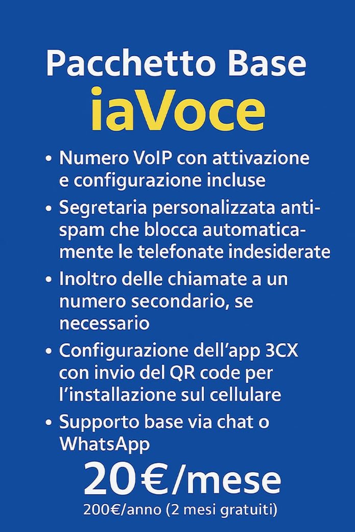 Pacchetto Base iaVoce €40